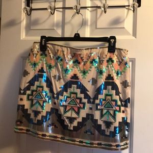 Aztec sequined skirt
